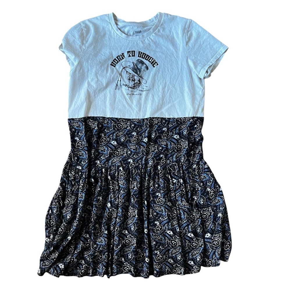 Levi's White Graphic Tee Dress